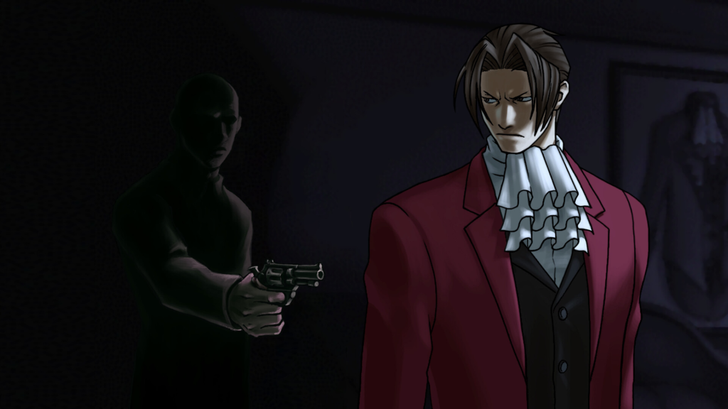 Una scena di Ace Attorney Investigations Collection